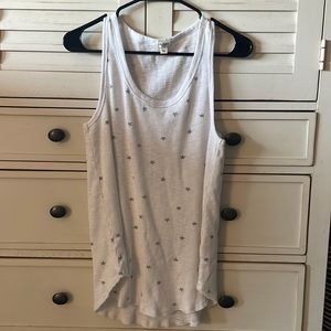 White Tank Top with a Star Design.